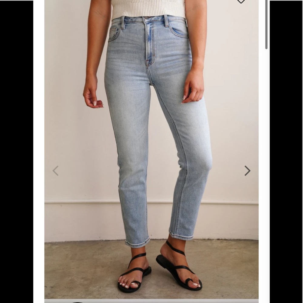 CJLA Brooke Slim Straight Jeans, Light Wash, Size 3